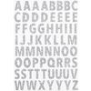 Autocollants pailletés « Lettres » Argent