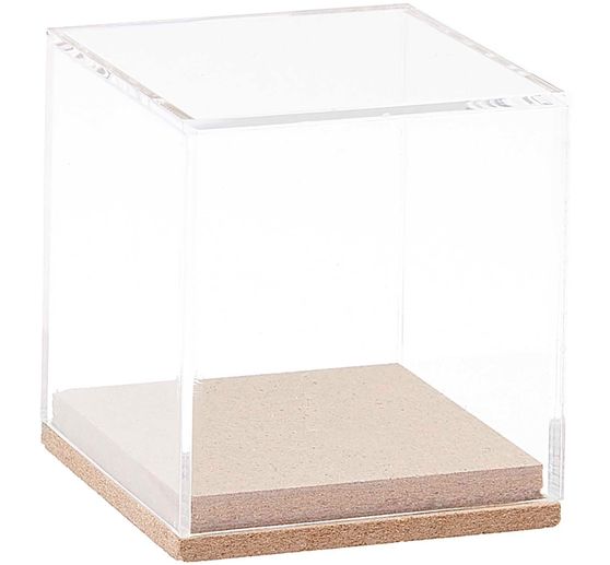 Vitrine cube de protection acrylique