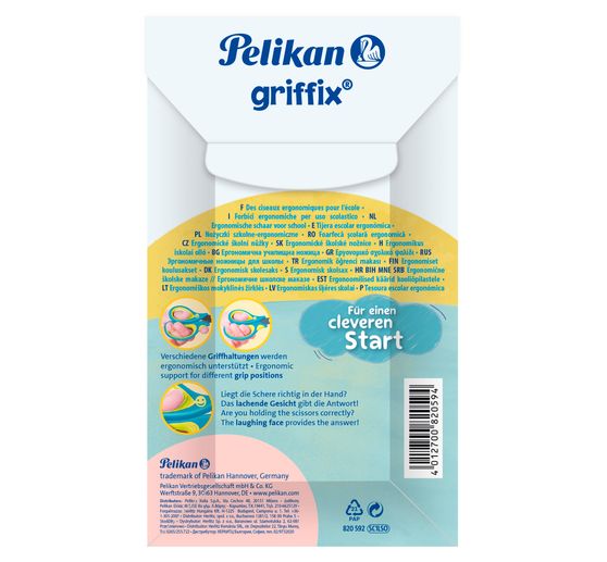 Ciseaux scolaires Pelikan « Griffix », pointus
