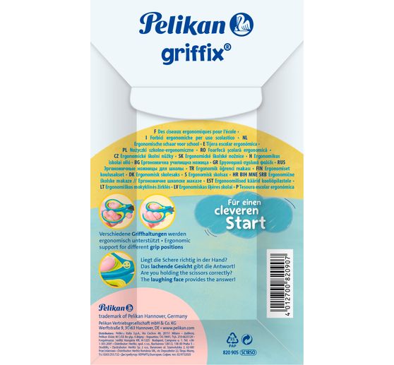 Ciseaux scolaires Pelikan « Griffix », pointus