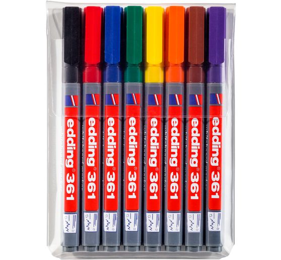 Marqueurs pour tableaux blancs edding 361 « Pointe ogive », 1 mm