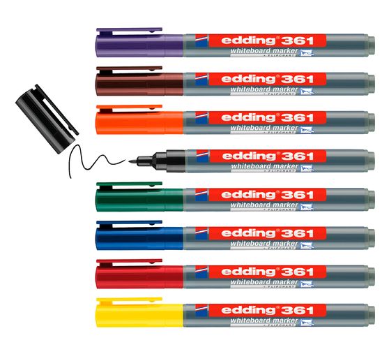 Marqueurs pour tableaux blancs edding 361 « Pointe ogive », 1 mm