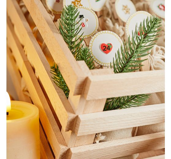 Pinces en bois VBS &laquo; Bouton rond &raquo;