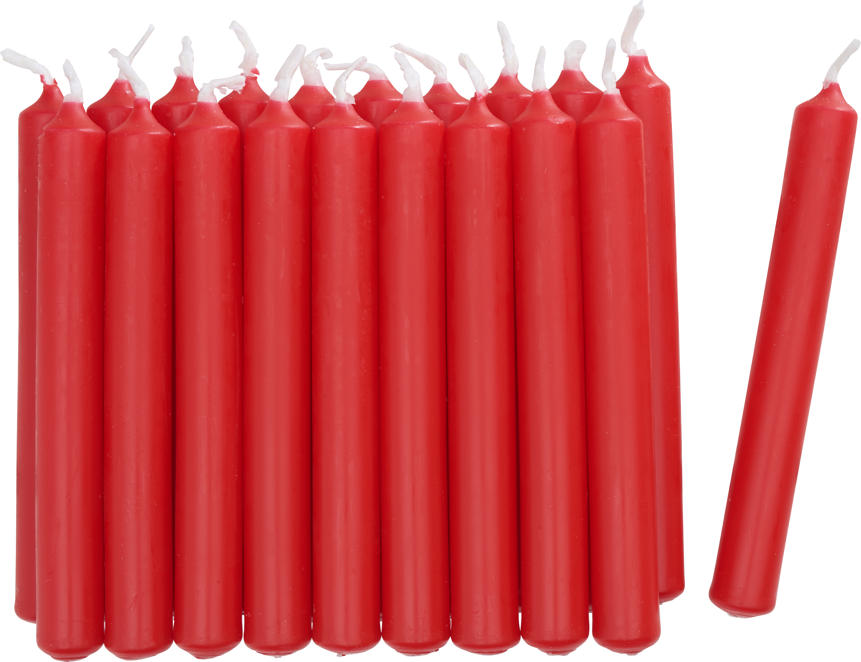 BRUBAKER - Bougies de Noël en Cire - Lot de 100 - Idéales pour Sapin & Pyramide de Noël - 1,25 cm - Rouge - Maison