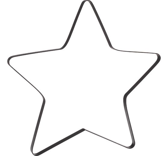 Metal ring star "Auri", black