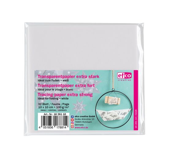 Papier transparent pour pliage « Extra fort »