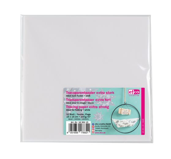 Papier transparent pour pliage « Extra fort »
