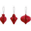 Set de gouttes en papier alvéolé Rouge