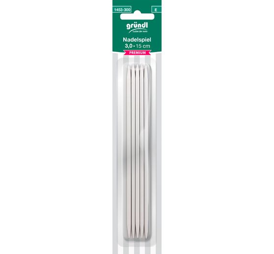 Jeu d'aiguilles double pointe Gründl « Premium »