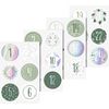 Stickers Advent numbers Silver iridescent