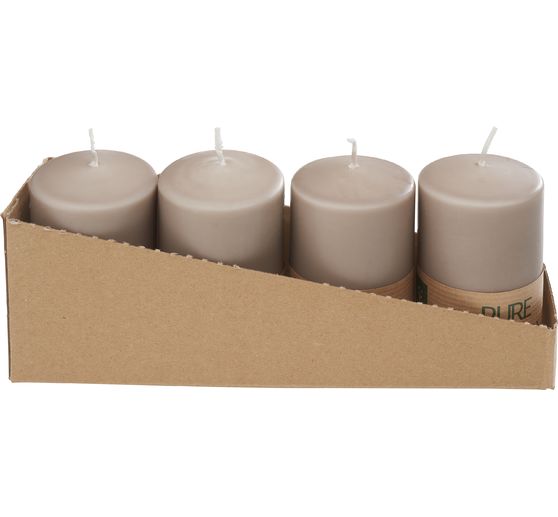 Bougies cylindriques « Pure Natural Wax », Ø 6 x 9 cm