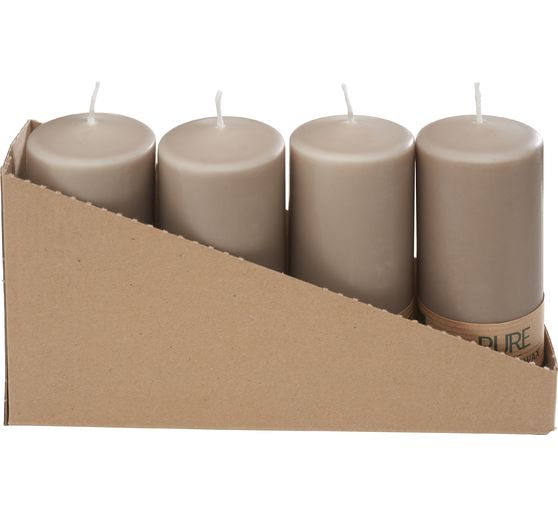 Bougies cylindriques « Pure Natural Wax », Ø 6 x 13 cm