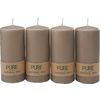 Bougies cylindriques « Pure Natural Wax », Ø 6 x 13 cm Sable