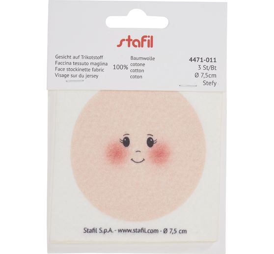 Visages en tissu tricot « Stefy »