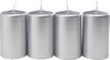 Bougies cylindriques &laquo; Metallic &raquo;, &Oslash; 6 x 10 cm