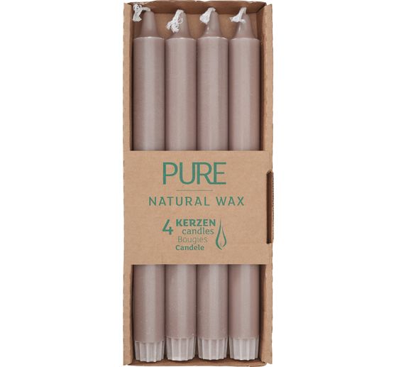 Bougies droites « Pure Natural Wax »