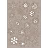 Motifs pré-estampés « Carton gris » Flocons de neige