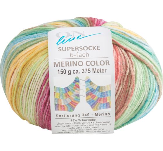 ONline Wool super sock merino color, assortment 349
