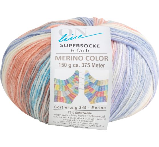ONline Wool super sock merino color, assortment 349