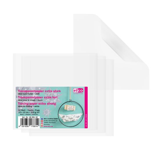 Papier transparent pour pliage « Extra fort »