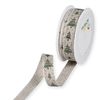 Printed ribbon "Fir trees" Linen
