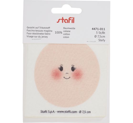 Visages en tissu tricot « Stefy »