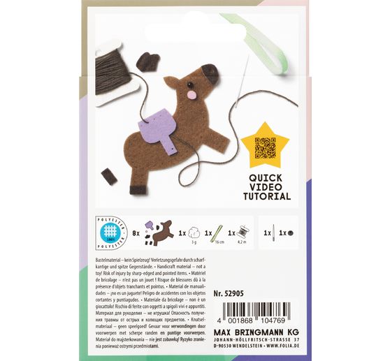 Kit de couture &laquo; Mini Filzinies &raquo;