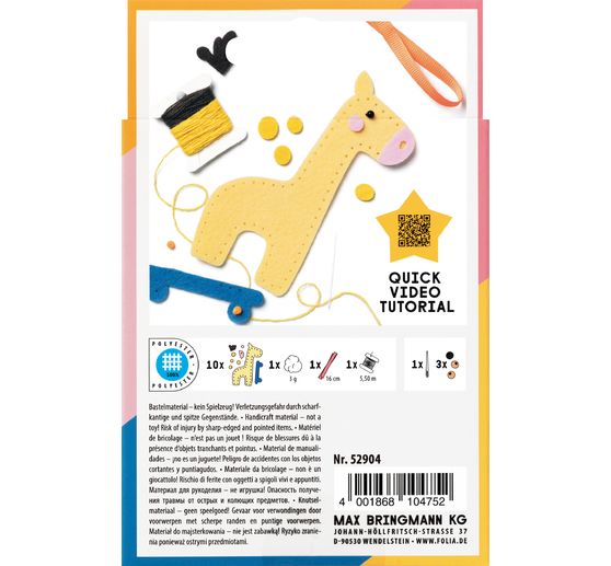 Kit de couture &laquo; Mini Filzinies &raquo;