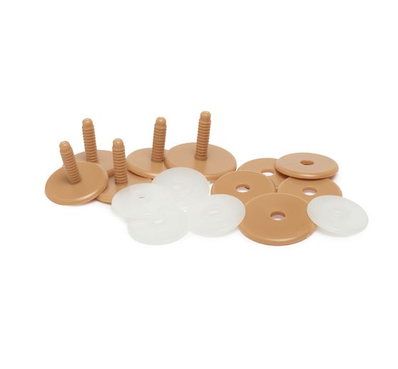 Set de disques d'articulation pour peluches, 4 x 30 mm, 1 x 35 mm