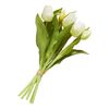 Bouquet de tulipes 3 fleurs et 2 bourgeons Crème