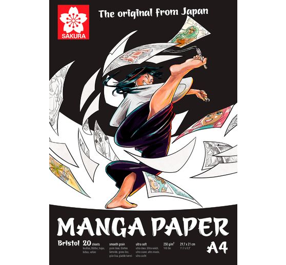 Papier Sakura Manga, 20 feuilles, 250 g/m²