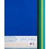 Papier velours, autocollant Vert/bleuté