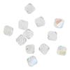 Glass cut glitter beads, 6 mm