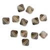 Glass cut glitter beads, 6 mm