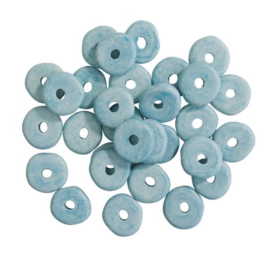 Perles rondelles en céramique