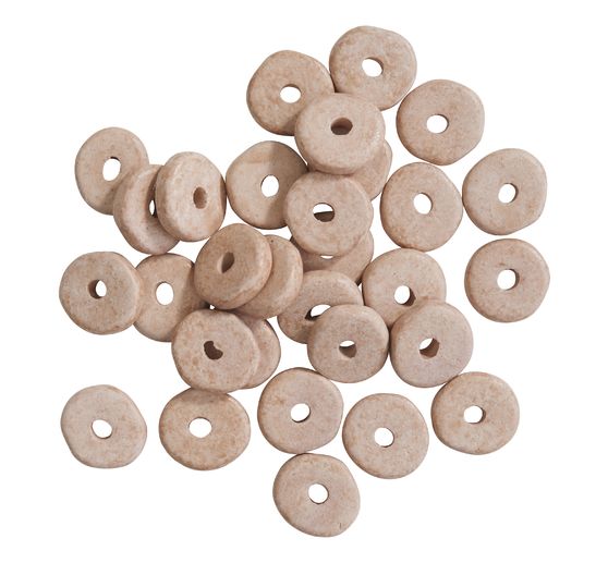 Perles rondelles en céramique