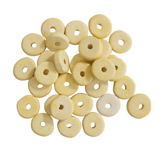 Perles rondelles en céramique