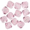 Perles toupies scintillantes, 6 mm Light Rose