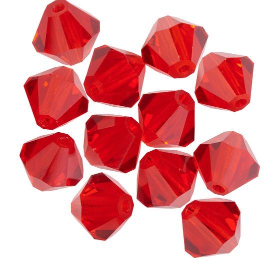 Glass cut glitter beads, 6 mm