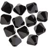 Glass cut glitter beads, 6 mm Jet