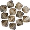 Glass cut glitter beads, 6 mm Black Diamond