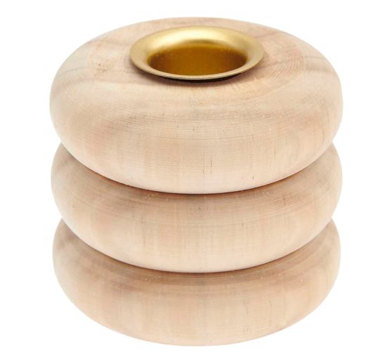 Bougeoir « Anneaux », pour bougie chandelle Ø 2,4 cm