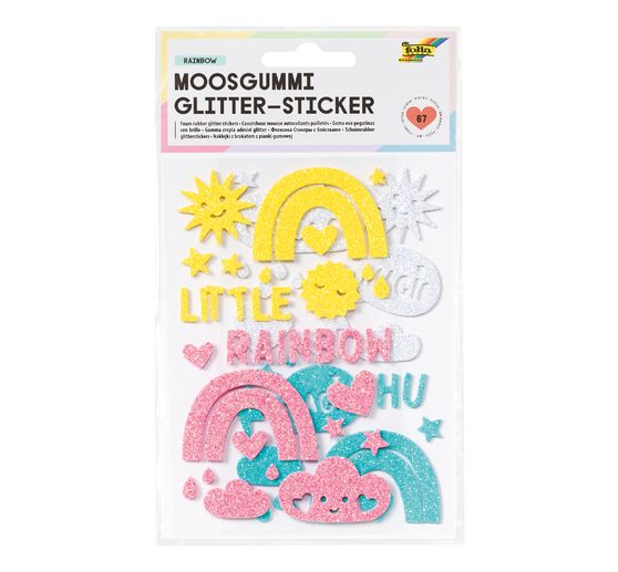Stickers pailletés en caoutchouc mousse