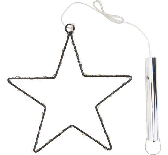 Étoile en métal avec mini-LED et minuterie 6/18 heures incluse