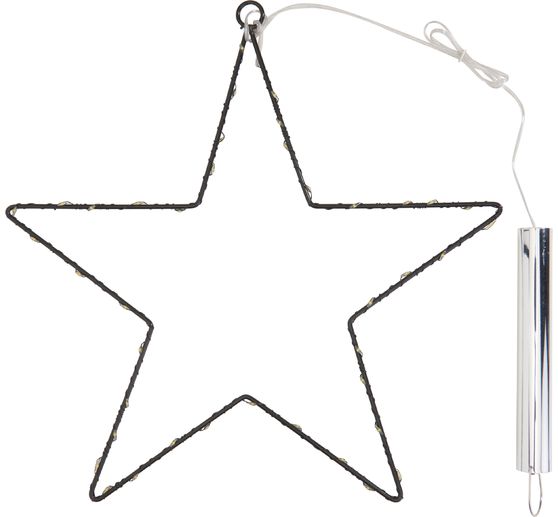 Étoile en métal avec mini-LED et minuterie 6/18 heures incluse