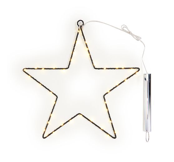 Étoile en métal avec mini-LED et minuterie 6/18 heures incluse