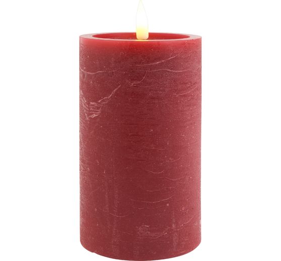 Bougie LED en cire véritable « 12,5 x 7,5 cm », avec minuterie