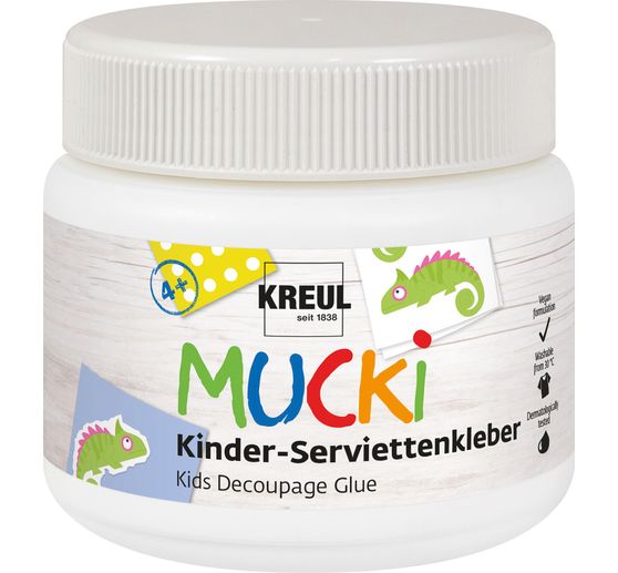MUCKI Colle-vernis pour serviettes pour enfants