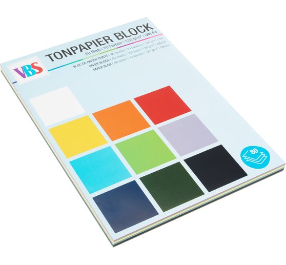 Bloc de papier couleur VBS &laquo; Basic &raquo;