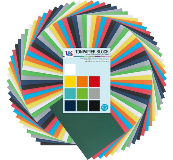 Bloc de papier couleur VBS &laquo; Basic &raquo;